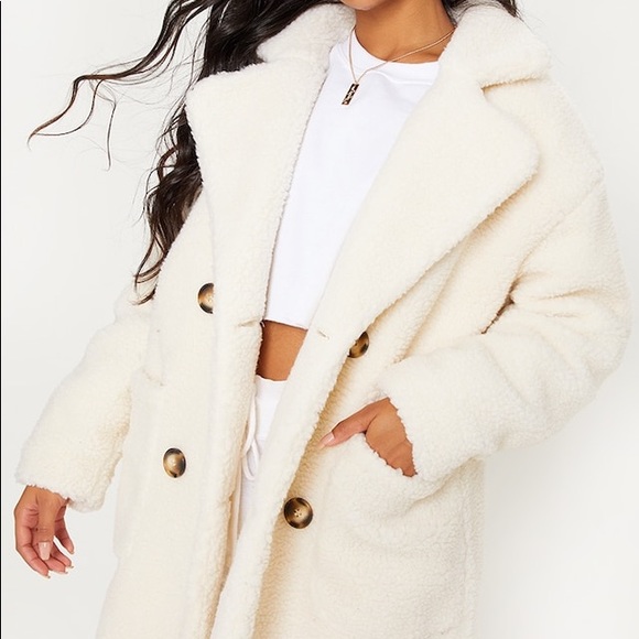 cream borg jacket womens